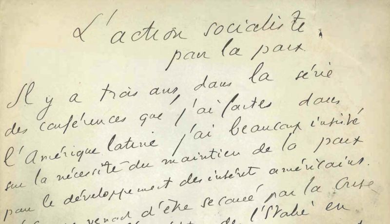 Les archives de Jean Jaurès