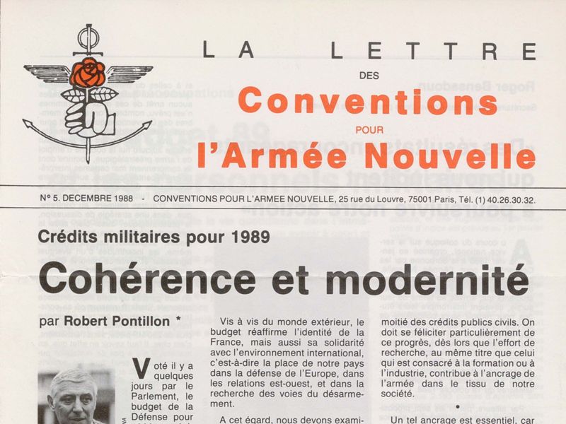 Armée Nouvelle, lettre (1987-1989)