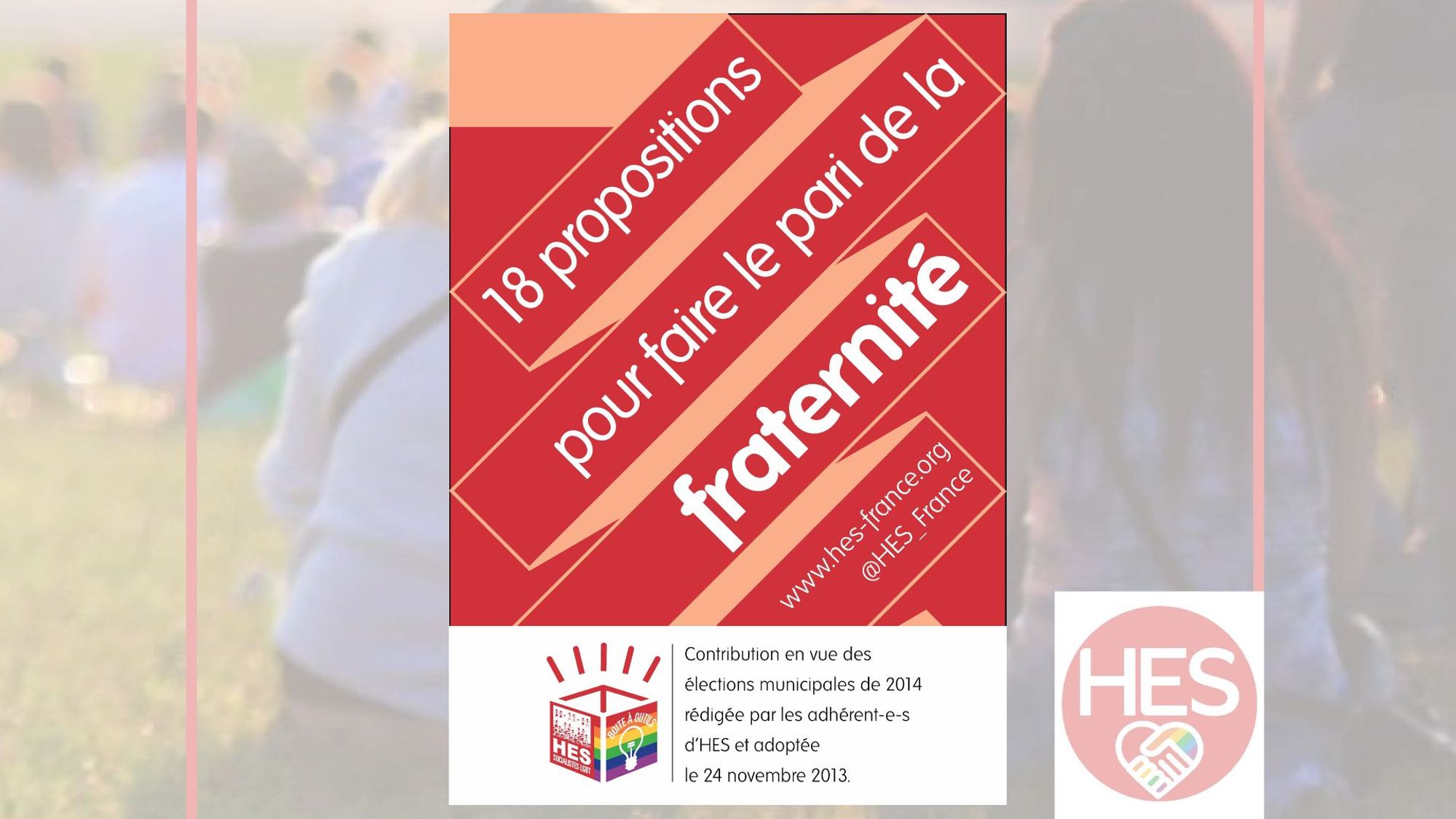 Les propositions de l'association Homosexualités et Socialisme (HES) pour les élections municipales