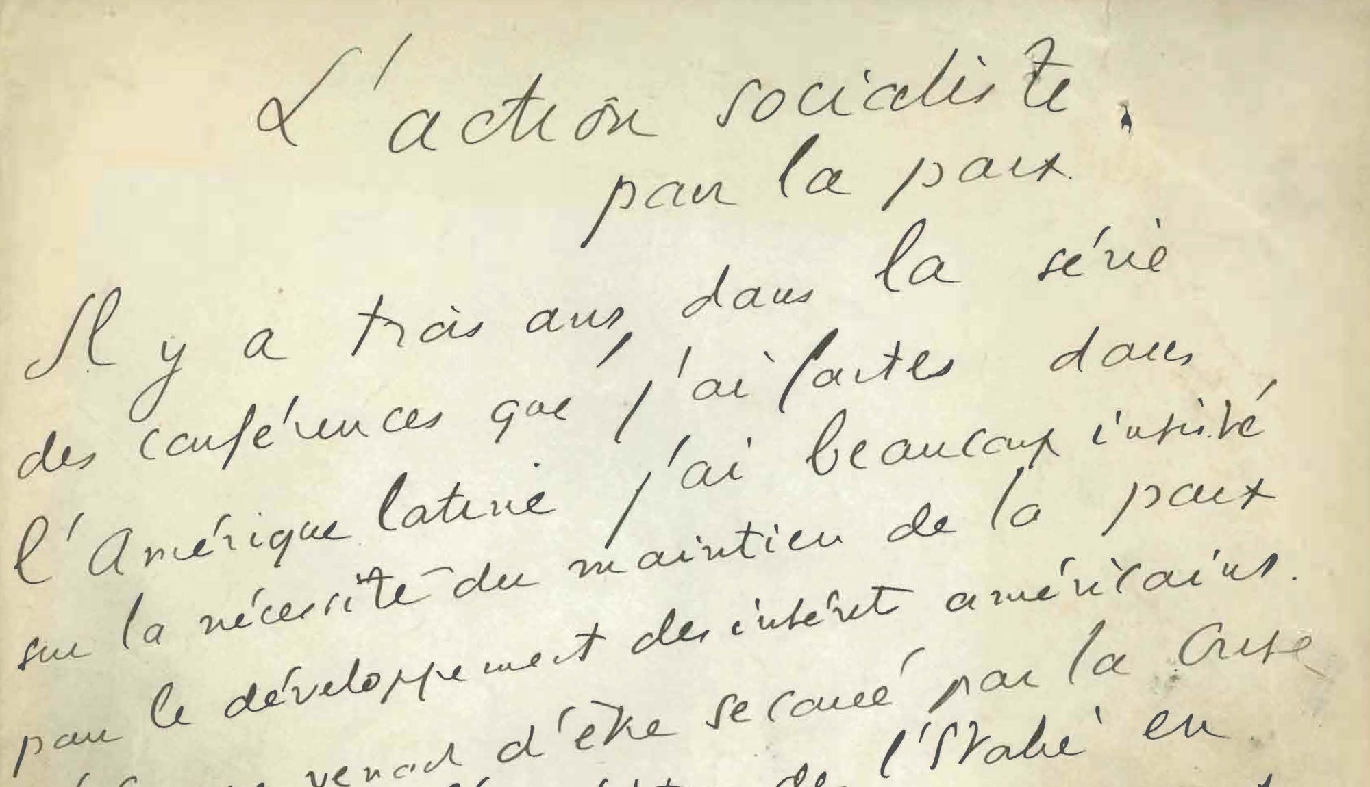 Les archives de Jean Jaurès