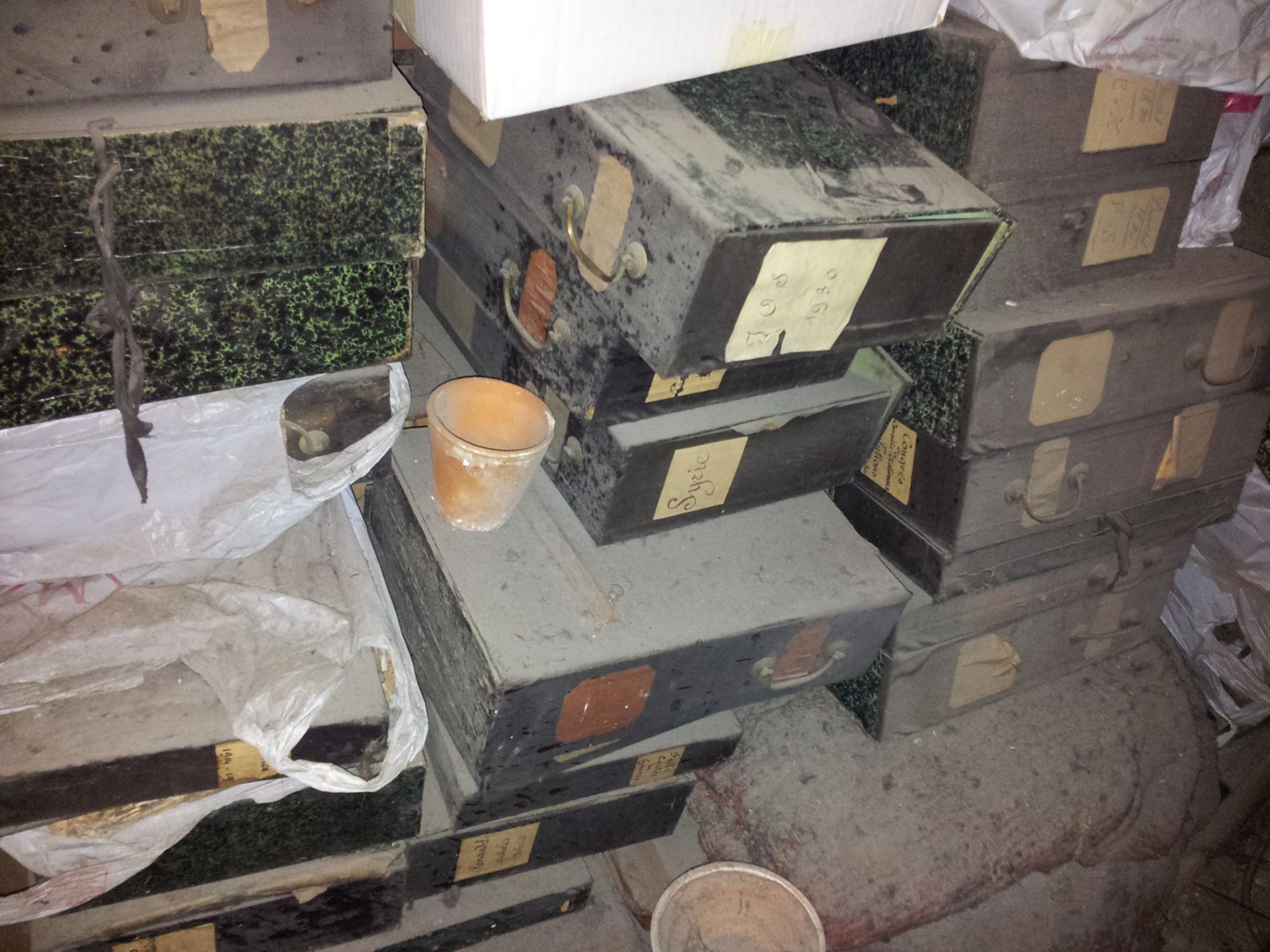 Les archives de Renaudel au moment de leur collecte