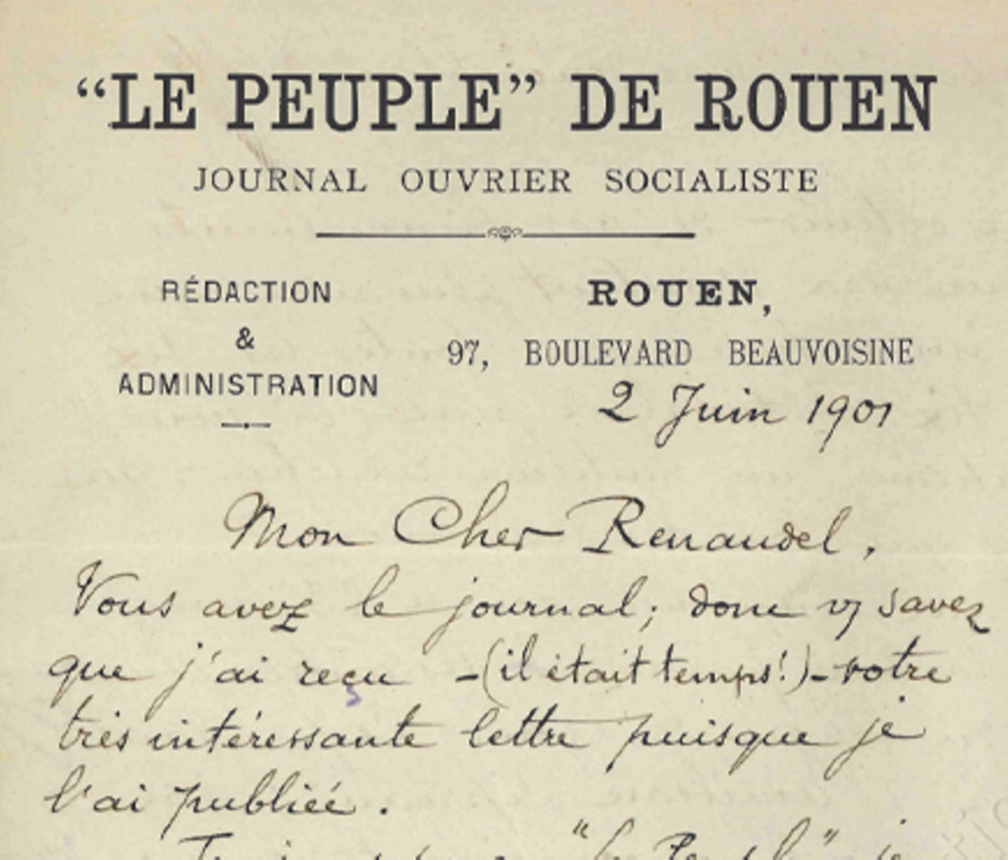 Les archives militantes de Pierre Renaudel en Seine-Inférieure (1900-1904) 