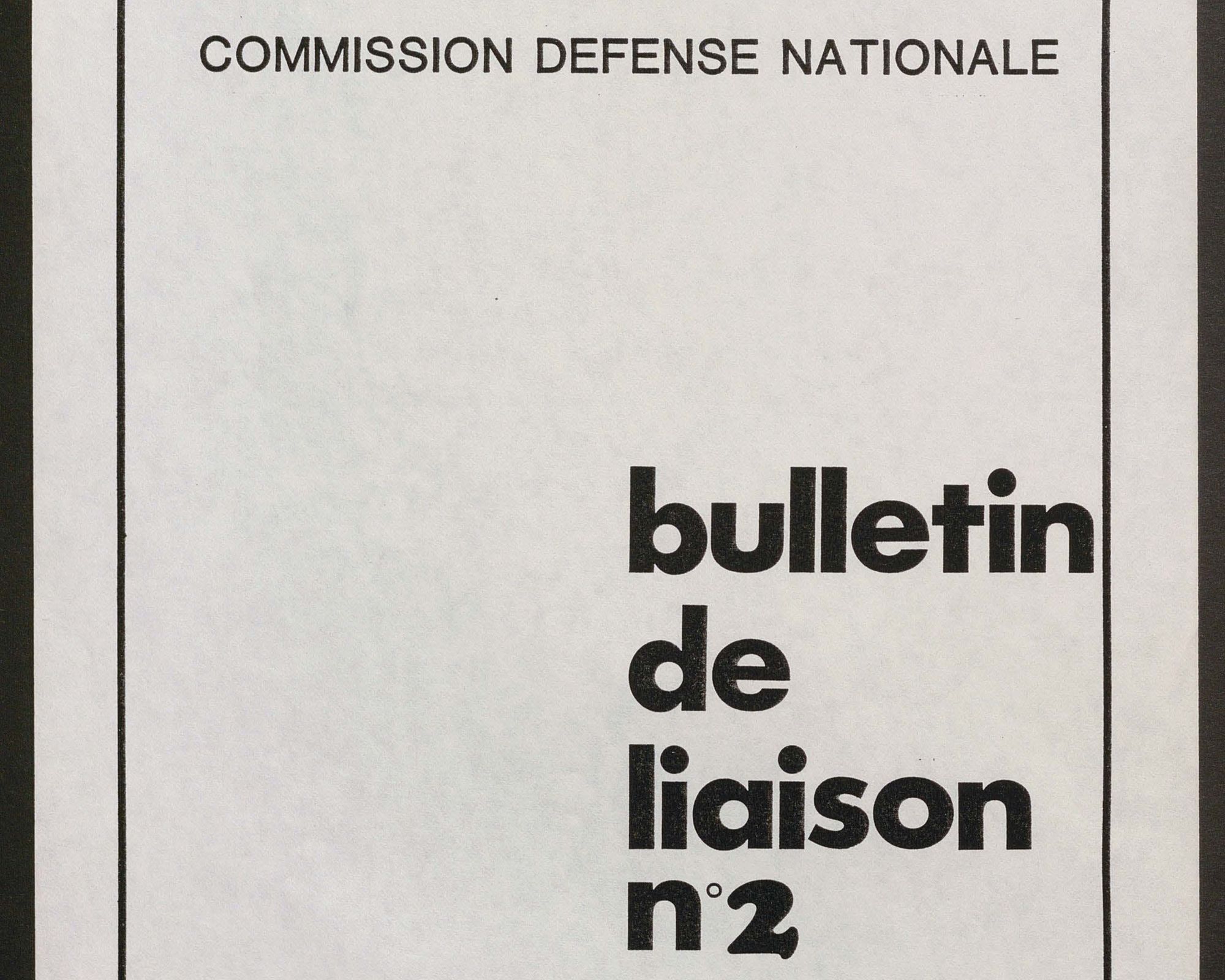 Bulletin de liaison de la Commission Défense nationale (1982-1983)