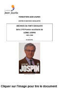 Fonds de Lionel Jospin Premier secrétaire du Parti socialiste
